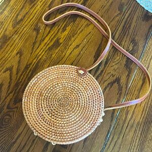Small Round Straw Bag